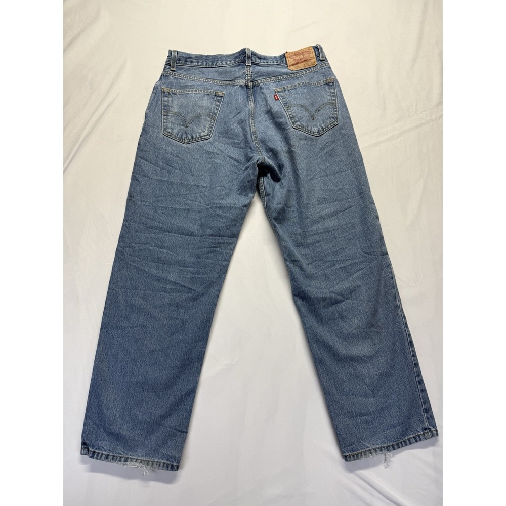 Vintage Levis 550 90s Jeans 36x30 USA Straight Leg Blue denim Y2K Grunge - Picture 2 of 16